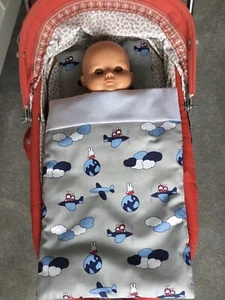 Handgefertigtes Miffy in Flugzeugen Puppen Decke und Kissen Set - Bild 1 von 3