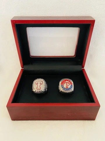TEXAS RANGERS American League Championship RING Set W Box, 🇺🇸 SHIP Cover