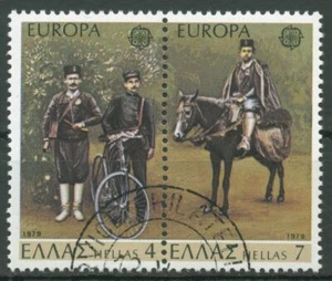 Grecia 1979 Europa CEPT Correos y Telecomunicaciones Caballo 1352/53 ZD Sellado - Imagen 1 de 1