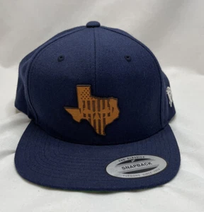 Yupoong Snapback Classic Hat With Texas Skull Patch - Picture 1 of 7