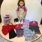 Vintage 1997 My Twinn Doll Brown Hair Brown Eyes W/Outfits Styling Set Shoes Etc