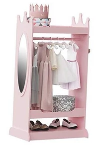 Kids Dress up Storage with Mirror,Costume Wardrobe for Kids, Open Hanging - Picture 1 of 8