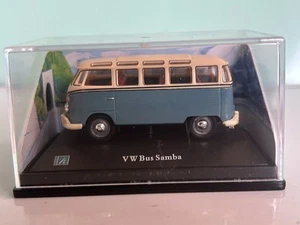 1960 VW Bus Samba 21 Window Blue Volkswagen Transporter 1:72 Cararama Combi NIB - Picture 1 of 6
