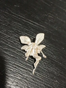 925 STERLING SILVER FAIRY BROOCH PIN marked 925 - Picture 1 of 9