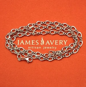 James Avery Retired 925 Sterling Silver Medium Twist Charm Chain Necklace - 24" - Picture 1 of 12
