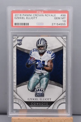 Ezekiel Elliott ROOKIE 10 GEM MT PSA GRADE 2016 Preferred Dallas Cowboys #98 RC - Image 1 of 2