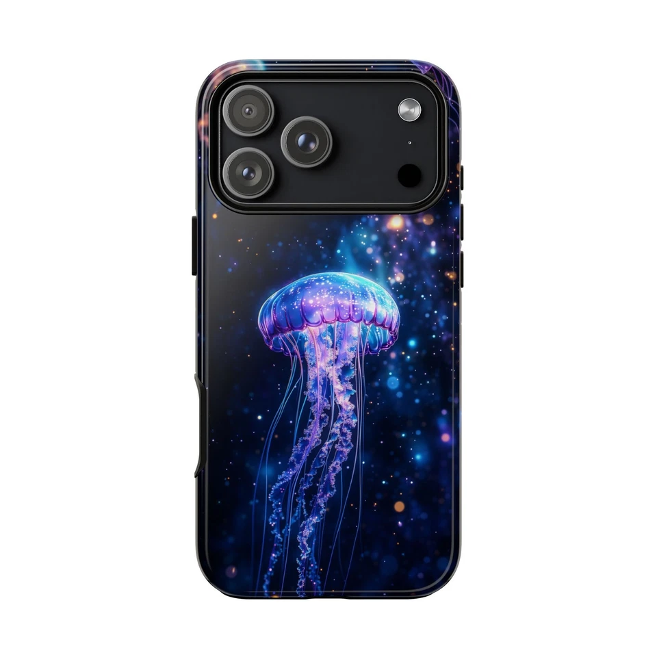 Phone Ink Case for iPhone / Galaxy / Pixel – Ethereal Jellyfish Neon Glow - Image 1 of 1