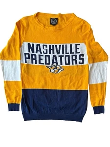 Women’s Nashville Predators Long Sleeve Sweater, Size Large - Foto 1 di 4