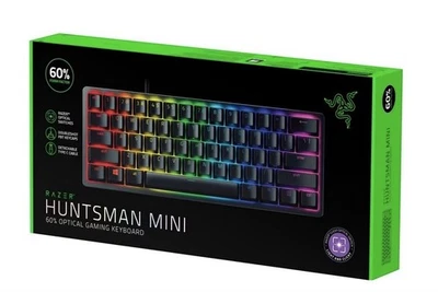 Razor Huntsman Mini Gaming Keyboard 60% RGB Black with Colored Caps - Image 1 of 4