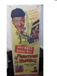 Vintage Bowery Boys Movie Insert Poster Fighting Trouble Huntz Hall 1956 - Bild 1 von 8