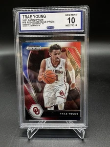 2021 Panini Prizm Draft Picks #78 Trae Young Red White Blue Prizm CCG 10 - Bild 1 von 2