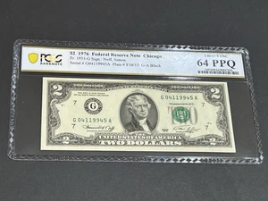 1976 $2 Federal Reserve Note ***PCGS 64 PPQ*** LOW Shipping!!! - Picture 1 of 4