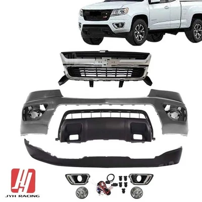 Front Bumper/Fog Lamp/Grille/Skid Plate For 2015-2020 Chevrolet Colorado 8Pcs - Image 1 of 4