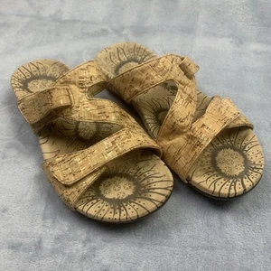 Vionic Lauren Cork Sandals Womens 8 Two Strap Arch Support Boho Comfort Tan - Picture 1 of 12