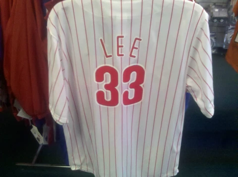 CLIFF LEE #33 PHILADELPHIA PHILLIES YOUTH MAJESTIC MLB JERSEY FREE SHIPPING Cover