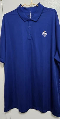 Camisa Polo Nike Golf Dri Fit Rio 2016 Juegos Olímpicos Para Hombre Talla XXL Azul 100% Poliéster Foto 1 de 4