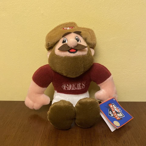 Vintage NFL San Francisco 49er’s Kickoff 99 Bean Bag Plush - Stuffins 1998 *NEW* Cover