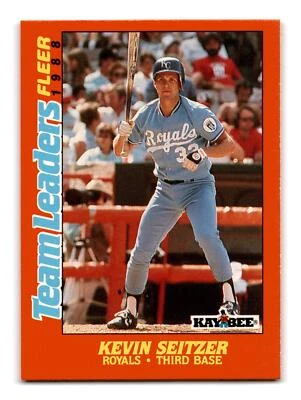 Kevin Seitzer 1988 Fleer Kay-Bee Team Leaders #36 Kansas City Royals NM-MINT - Image 1 of 2