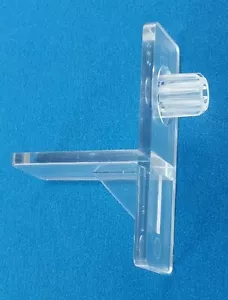 36 New Clear 1/4" Plastic Shelf Support clip - Picture 1 of 6