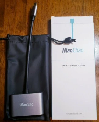  Conversor adaptador USB-C para 4K HDMI VGAA para Macbook Android Samsung Galaxy Dellxp - Imagem 1 de 4