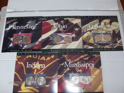 Lot 0f 5-2002-P & D Uncirculated 50 State Quarter Program Numbers 16 to 20 of 50 - Image 1 of 4