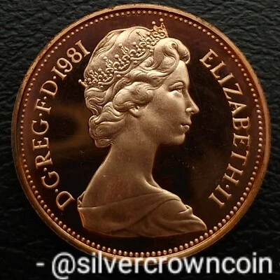 Gran Bretaña 🇬🇧 Reino Unido 2 peniques nuevos 1981 PF. KM#916. Moneda de dos centavos. Plumas galesas. Foto 1 de 4
