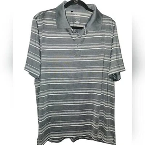 Camisa Polo Adidas Golf Pure Motion Gris y Blanco Rayas Talla Grande - Imagen 1 de 7