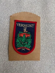 NEW Vintage Woven Souvenir Emblem Patch Vermont Vintage Souvenir Travel Patch - Picture 1 of 4