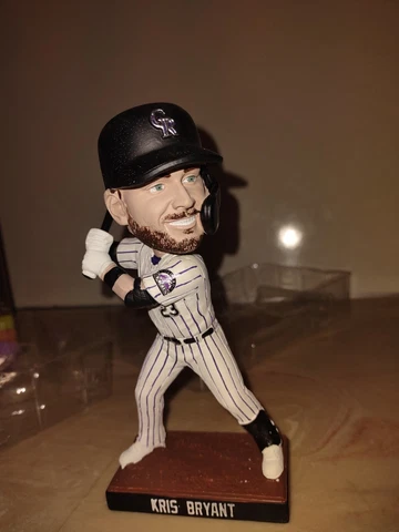 2022 KRIS BRYANT BOBBLEHEAD-COLORADO ROCKIES Open box damaged box Cover