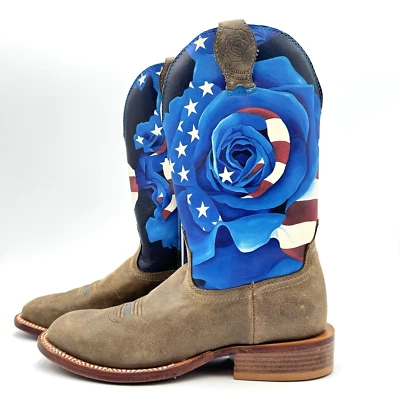 Женские ботинки размер 7 Twisted X ковбойские Tech X 11 дюймов квадратный носок кожа WXTL004 коричневые - Изображение 1 из 4