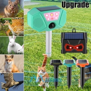 360° Solar Animal Repeller Ultrasonic Cat Repellent Outdoor Waterproof Deterrent - Picture 1 of 84