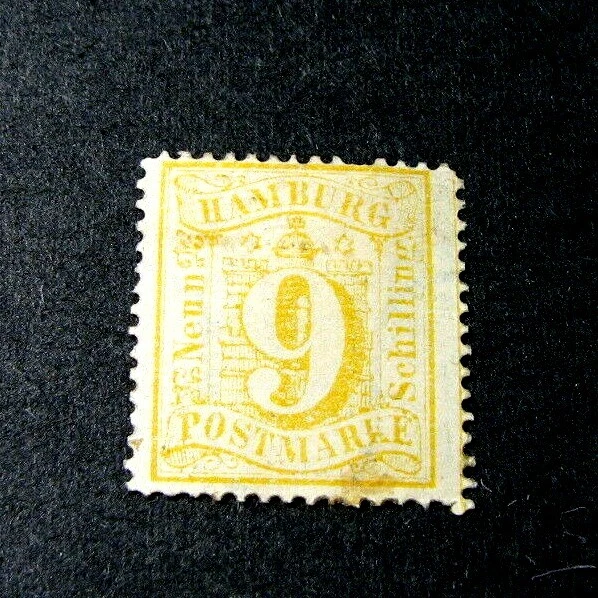Germany-Hamburg Stamp Scott# 21 Value Numeral on Arms 1864-65 Used Faded H124 - Image 1 of 1