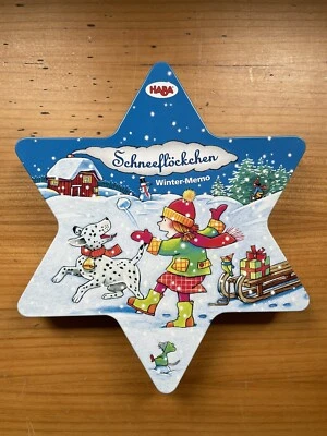 HABA Schneeflöckchen Winter-Memo Neu Kinderspiel Weihnachten Nikolaus Geschenk - Bild 1 von 4