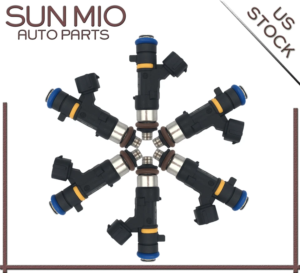 6 X топливная форсунка для Nissan 350Z Murano Infiniti FX35 M35 G35 3,5 л V6 0280158042 - Изображение 1 из 4