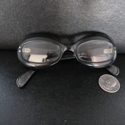 Vintage Swank Opt. France Oval Cateye Frames Black Eyeglasses Glasses !!! - Image 1 of 4