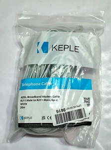 ADSL Broadband Cable - RJ11 - 20 m Keple high quality - Afbeelding 1 van 2