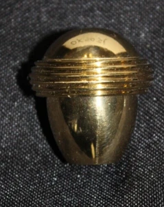 Lot of 4 Omnia Cabinet Knob 1.25" MCM Polished Brass Space Age Teardrop NOS RARE - Picture 1 of 7