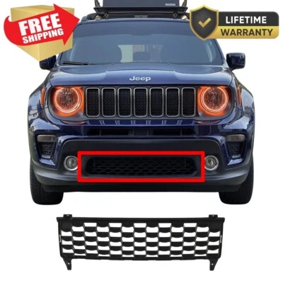 For 2015-2023 Textured Black Front Bumper Face Bar Grille Jeep Renegade - Imagem 1 de 4