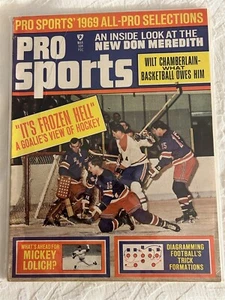 1969 Pro Sports NEW YORK Rangers ED GIACOMIN NHL Wilt CHAMBERLAIN All Pro Picks - Picture 1 of 1