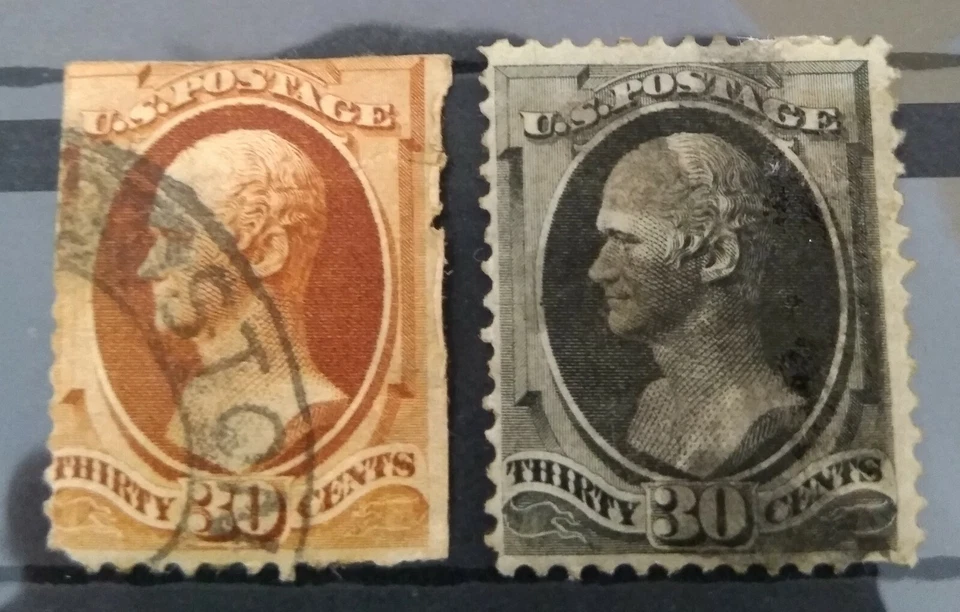 US 1870 30c Hamilton, both colours. - Image 1 of 1