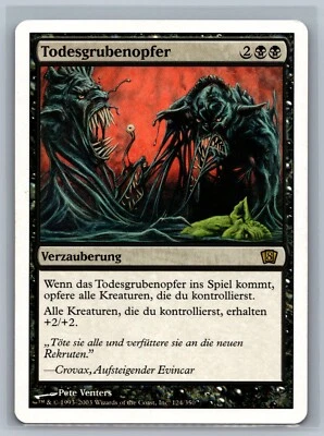 Magic MTG GERMAN 8th Edition Death Pit Offering #124/350 TCG CCG Eighth - Image 1 of 2
