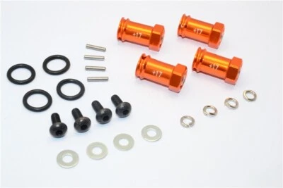 Bujes de extensión GPM naranja aluminio 17 mm 12 mm hexagonal Traxxas 4x4 Slash Rustler estampida Foto 1 de 2