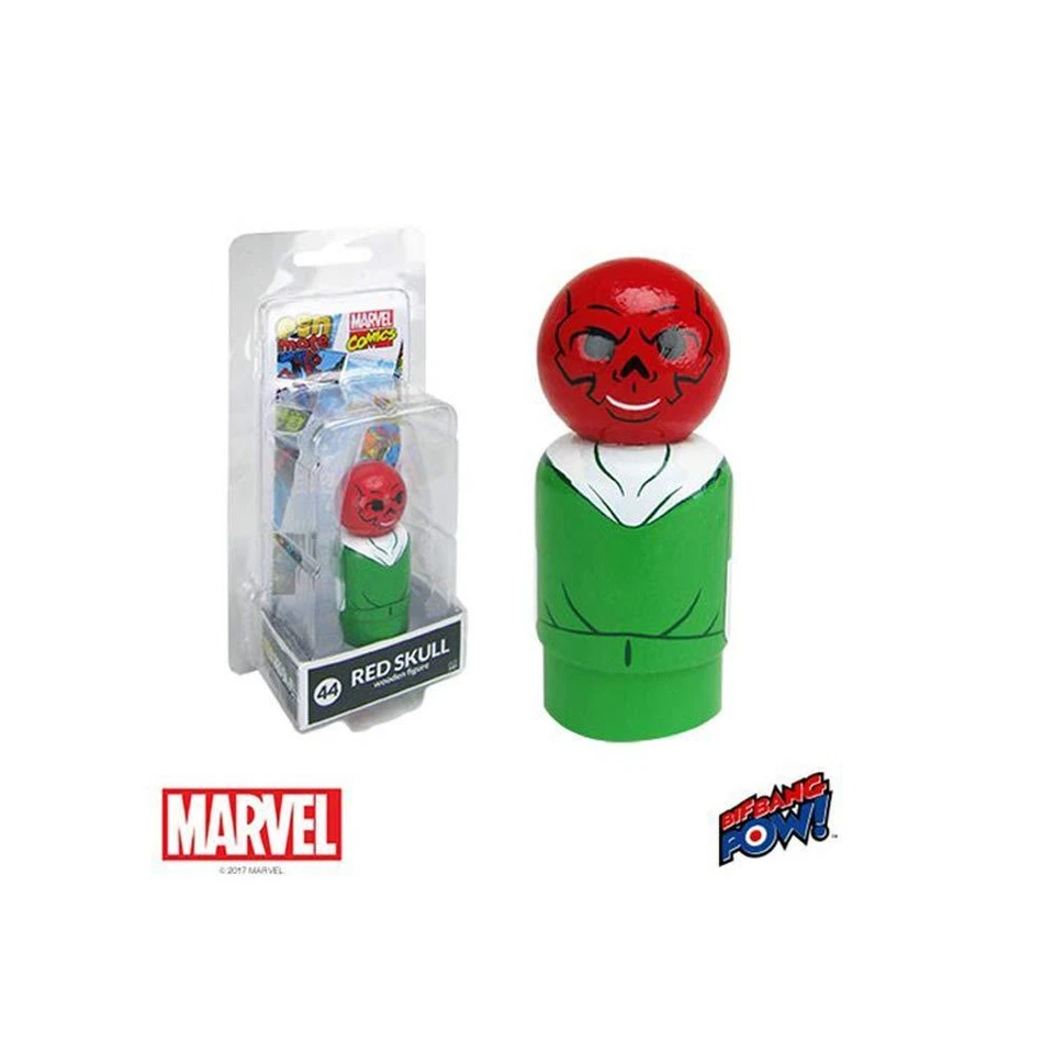 Marvel & DC Pin Mate Set of 6 Captain America Red Skull Iron Man Joker Venom