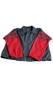 VINTAGE 1st Down Windbreaker Jacket XXL USA Gray/Red - Picture 1 of 4