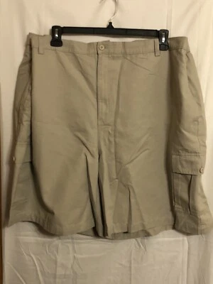 Nuevo pantalón corto de vestir gris caqui Saddlebred para hombre talla 52 algodón cintura elástica Foto 1 de 4