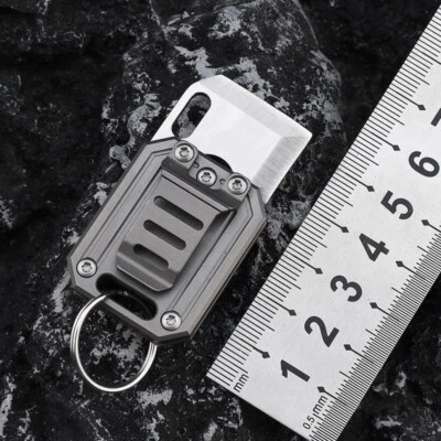 Titanium Alloy Mini Pocket Folding Knife Opener Keychain Outdoor EDC Multi Tools - Image 1 of 4