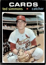 1971 Topps Ted Simmons Rookie St. Louis Cardinals #117