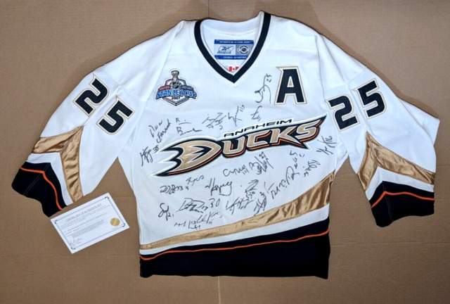 Lot Detail - 2001-2002 Paul Kariya Anaheim Mighty Ducks Game-Used &  Autographed Air Knit Jersey (JSA)