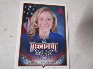 DECISION 2020 SERIES 2 TRADING CARD ELECTION DAY ABIGAIL SPANBERGER 1/2  - Picture 1 of 2