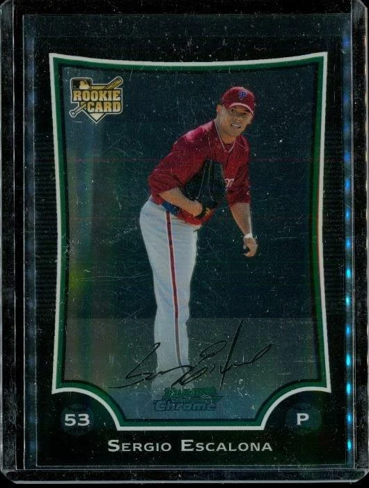 2009 Baseball Card TOPPS Bowman Chrome #59 SERGIO ESCALONA Philadelphia Phillies - Image 1 of 2